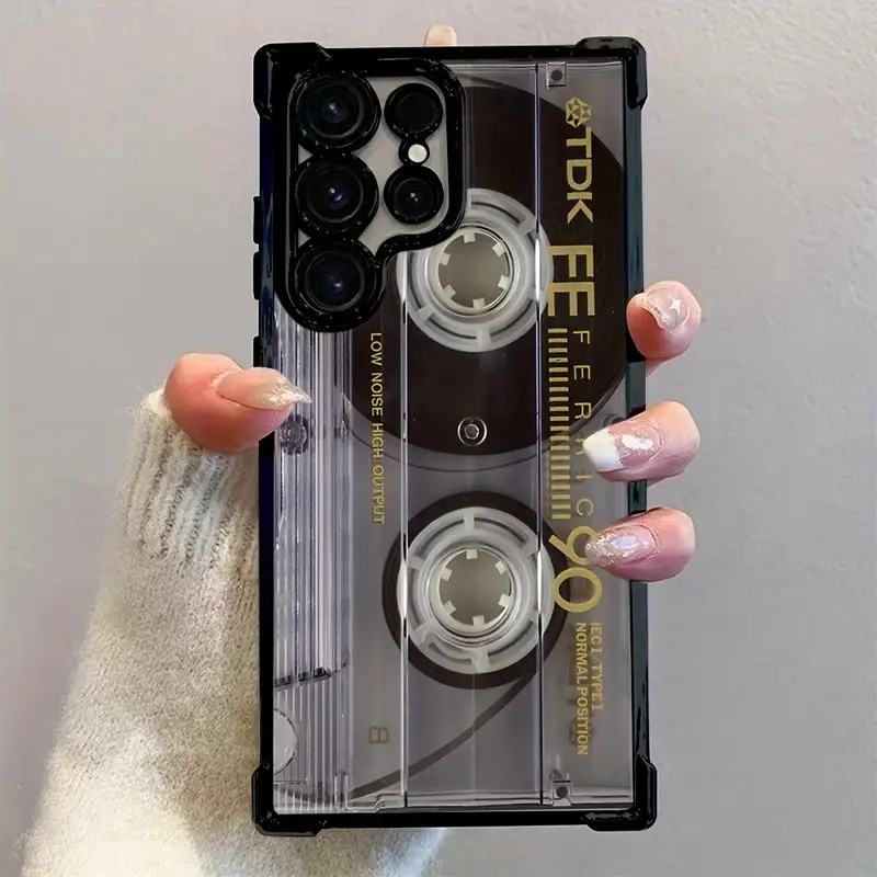Samsung Galaxy A55 - Retro-Kassetten-Muster Galvanisierte Weiche Handyhülle für Samsung