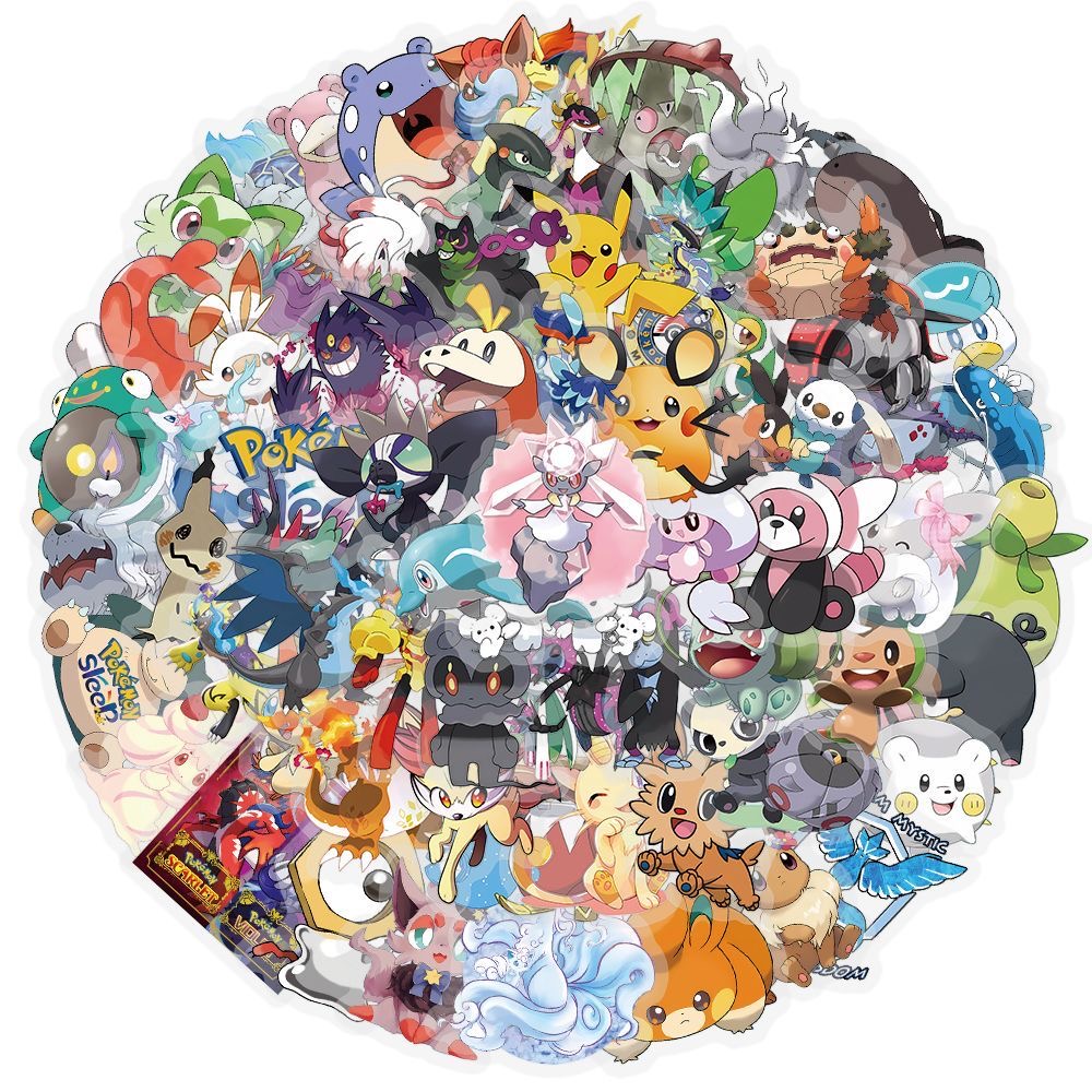 100 Stück Pokémon-Aufkleber, N – Tablet Cute Accessories Bewertung und Preis