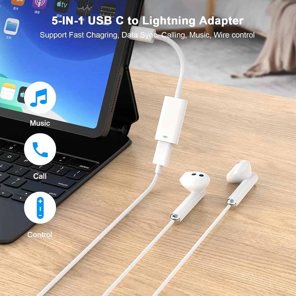 Typ C zu iOS Kopfhörer Konvert – Wired Earphone Lightning Bewertung und Preis